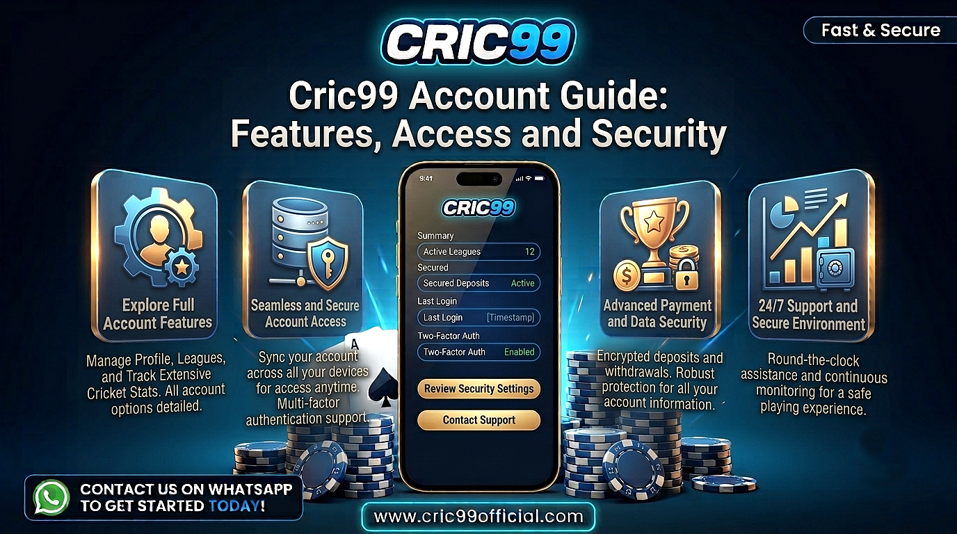 Cric99 Account Guide: Features, Access and Security 2026