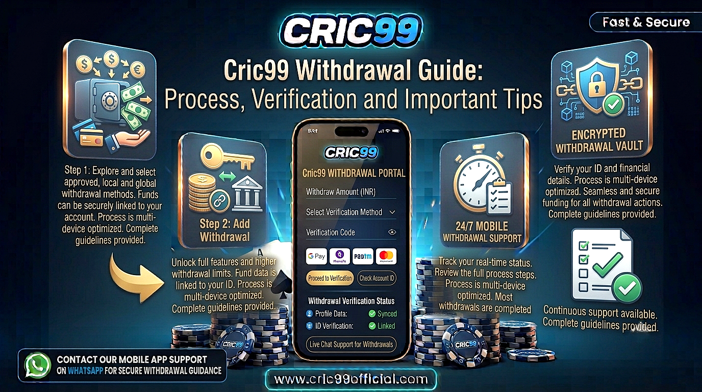 Cric99 Withdrawal Guide: Process, Verification and Important Tips